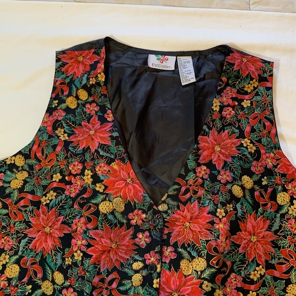 Nutcracker Christmas Vest Holiday Poinsettia Size 24 Colorful Festive.   H1 - Picture 2 of 7